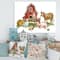 Designart - Farm House With Goose Chicken Cow Pig and Haystack - Rustic Canvas Wall Art Print